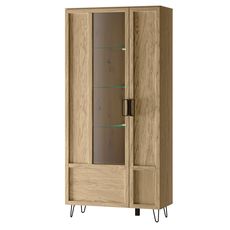 Szynaka Vitrína Limbo 12 95 cm z masivu s LED osvětlením dub Artisan