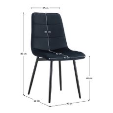 KONDELA Damia Typ 1 jedálenská stolička čierna (Velvet)