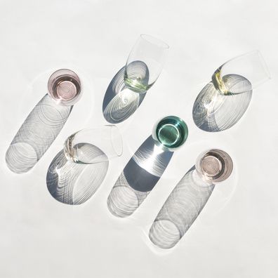 Poháre 460 ml s farebným špirálovým dnom - Optima Glas Lunasol set 6 ks - 322872