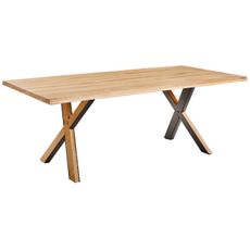 Linea Natura JEDÁLENSKÝ STÔL, divoký dub, čierna, farba duba, 200/100/76 cm