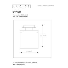 Lucide 74102/20/65 - LED Stmievateľné stropné svietidlo OWINO 1xGU10/5W/230V