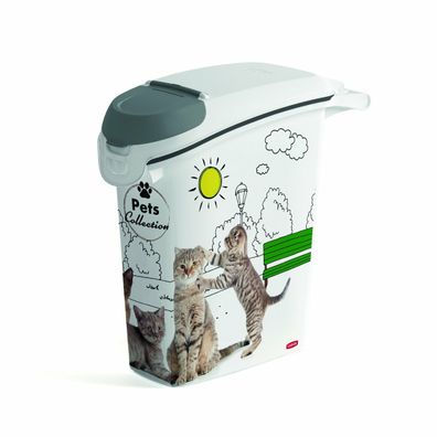 Curver Kontajner na krmivo, vzor mačky, 23 l, 10 l