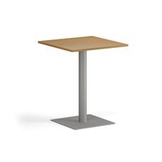 Konferenčný stolík ENZO, 60x60 cm, sivostrieborná podnož, buk