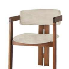 Kalune Design Jídelní židle CO z masivu světle šedá/ořech