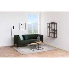 Nástenná knižnica v dekore duba v čierno-prírodnej farbe 75x91 cm Seaford – Actona