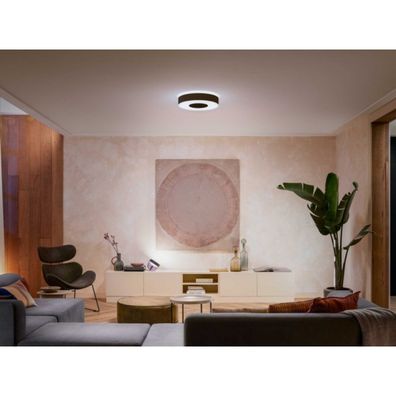 Philips-LED RGB Stmievateľné stropné svietidlo Hue LED/33,5W/230V pr. 381 mm čierna