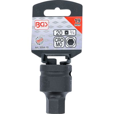 Silová nástrčná hlavica BGS 5054-19 | dĺžka 55 mm | 20 mm (3/4") | vnútorný šesťhran 19 mm