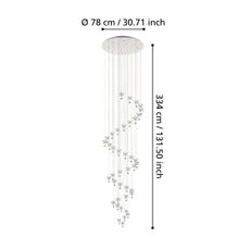 Eglo 39545 - LED Stmievateľný luster na lanku PIANOPOLI 40xLED/1,8W/230