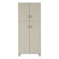 Svetlosivá šatníková skriňa z borovicového dreva 90x210 cm Mees – Basiclabel