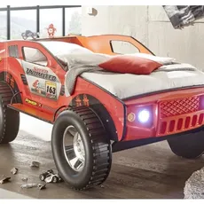 Detská posteľ Jeep 90x200 cm, červené závodné auto%