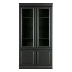 Čierna vitrína z borovicového dreva 110x215 cm Organize – BePureHome