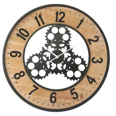 Ambia Home NÁSTENNÉ HODINY, hnedá, čierna, 60 cm