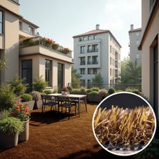 Europe Grass Metrážna umelá tráva PartyGrass Brown - Vyrezať kruh cm
