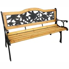 Ak furniture Zahradní lavička ROSA světlé dřevo/černá