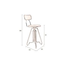 Čierna kovová vysoká stolička Dutchbone Ovid, výška 88 cm