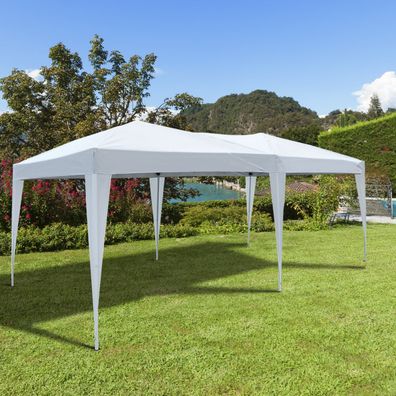 Záhradný skladací párty stan 3 x 6 m | biela