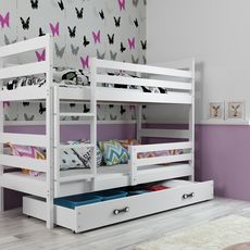 Poschodová posteľ ERIK 2 - 200x90cm - Biela - Biela