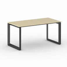 Kancelársky stôl PRIMO INSPIRE, čierna podnož, 1600 x 800 mm, breza
