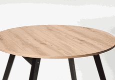 HALMAR Ruben okrúhly rozkladací jedálenský stôl dub artisan / čierna