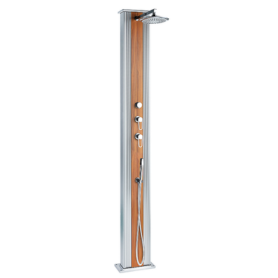 Hanscraft Solárna sprcha DADA PIU s ručnou sprchou (imitácia dreva/inox)