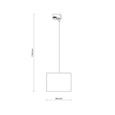 Luster na lanku do lištového systému TRACER 1xE27/15W/230V pr. 38 cm čierna