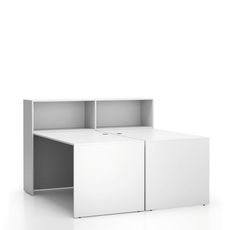 Kancelárska zostava double SEGMENT, biela/biela