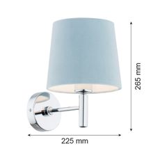 Argon 3910 - Nástenná lampa BOLZANO 1xE27/15W/230V modrá/lesklý chróm