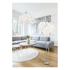 Biele závesné svietidlo Trio Pendant Leavy, výška 150 cm
