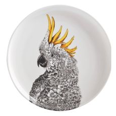 Biely porcelánový tanier Maxwell & Williams Marini Ferlazzo Cockatoo, ø 20 cm