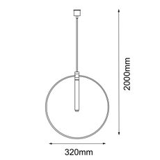 Amplex 8290 - Luster na lanku FARO 1xG9/10W/230V