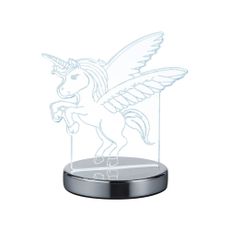 LED stolová lampa v lesklej striebornej farbe (výška 17 cm) Karo - Trio