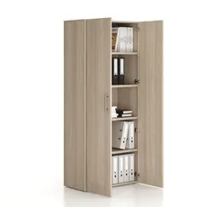 Kancelárska skriňa vysoká SOLID, 800 x 400 x 1830 mm, dub prírodný