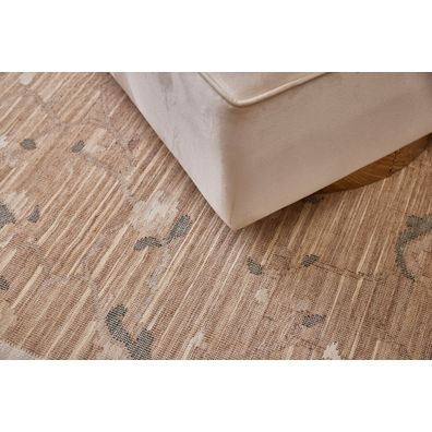 Diamond Carpets India , Ručne viazaný kusový koberec Flora DESP P48 Brown Mix, 140x200, hnedá, chodba / predsieň