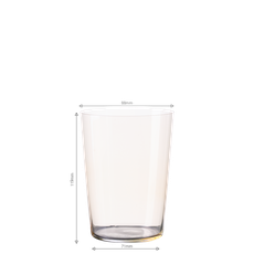 Poháre Tumbler béžové 515 ml set 6 ks – 21st Century Glas Lunasol META Glass - 322664
