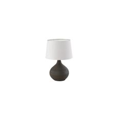 Tmavohnedá stolová lampa z keramiky a tkaniny Trio Martin, výška 29 cm