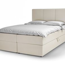Wilsondo Čalúnená manželská boxspring posteľ Aluria - smotanová Rozmer: 140x200
