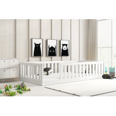 Posteľ BELLA SIMA 190x90 Montessori z masívu – biela