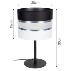 Stolná lampa CORAL 1xE27/60W/230V čierna/biela