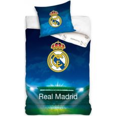 Futbalové posteľné obliečky Real Madrid - motív Estadio Santiago Bernabéu - 100% bavlna - 70 x 90 cm + 140 x 200 cm