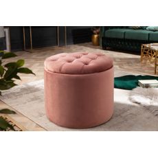 Estila Zámocká dizajnová staroružová taburetka Modern Barock s úložným priestorom 50cm