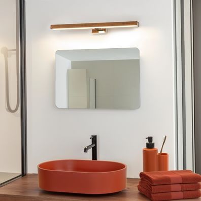 Brilagi-LED Kúpeľňové osvetlenie zrkadla WOODY MIRROR LED/12W/230V IP44 dub/chro