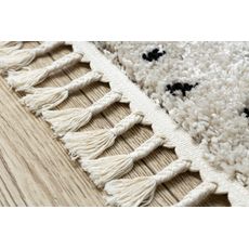 Dywany Łuszczów , AKCIA: 70x200 cm Behúň Berber Syla B752 dots cream, biela, kuchyňa