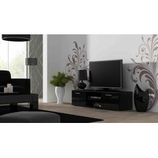 CAMA MEBLE Soho 140 tv stolík čierna / čierny lesk