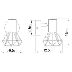 Globo 54802S-1 - Nástenné bodové svietidlo XARA 1xE14/40W/230V čierna