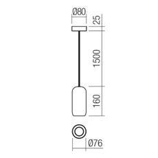 Redo 01-3476 - Luster na lanku BOOM 1xGU10/10W/230V pr. 7,6 cm hnedá