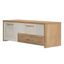 TV stolík Gala TV135-1K2F/GL lakované pacific walnut/beige