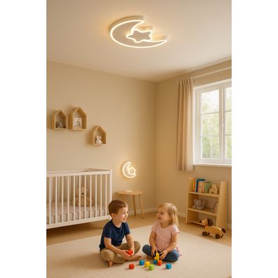 IKO LED stropná lampa s diaľkovým ovládačom – Mesiac s hviezdou