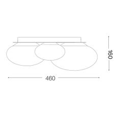 Ideal Lux - LED Stropné svietidlo NINFEA 3xGX53/9W/230V biela