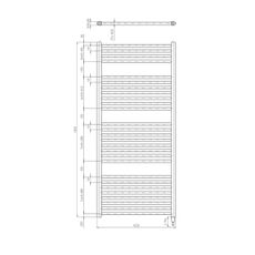 Aqualine - Kúpeľňový elektrický radiátor DIRECT-E 400W/230V 132 cm biela