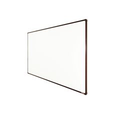 Biela magnetická popisovacia tabuľa s keramickým povrchom boardOK, 2000 x 1200 mm, hnedý rám